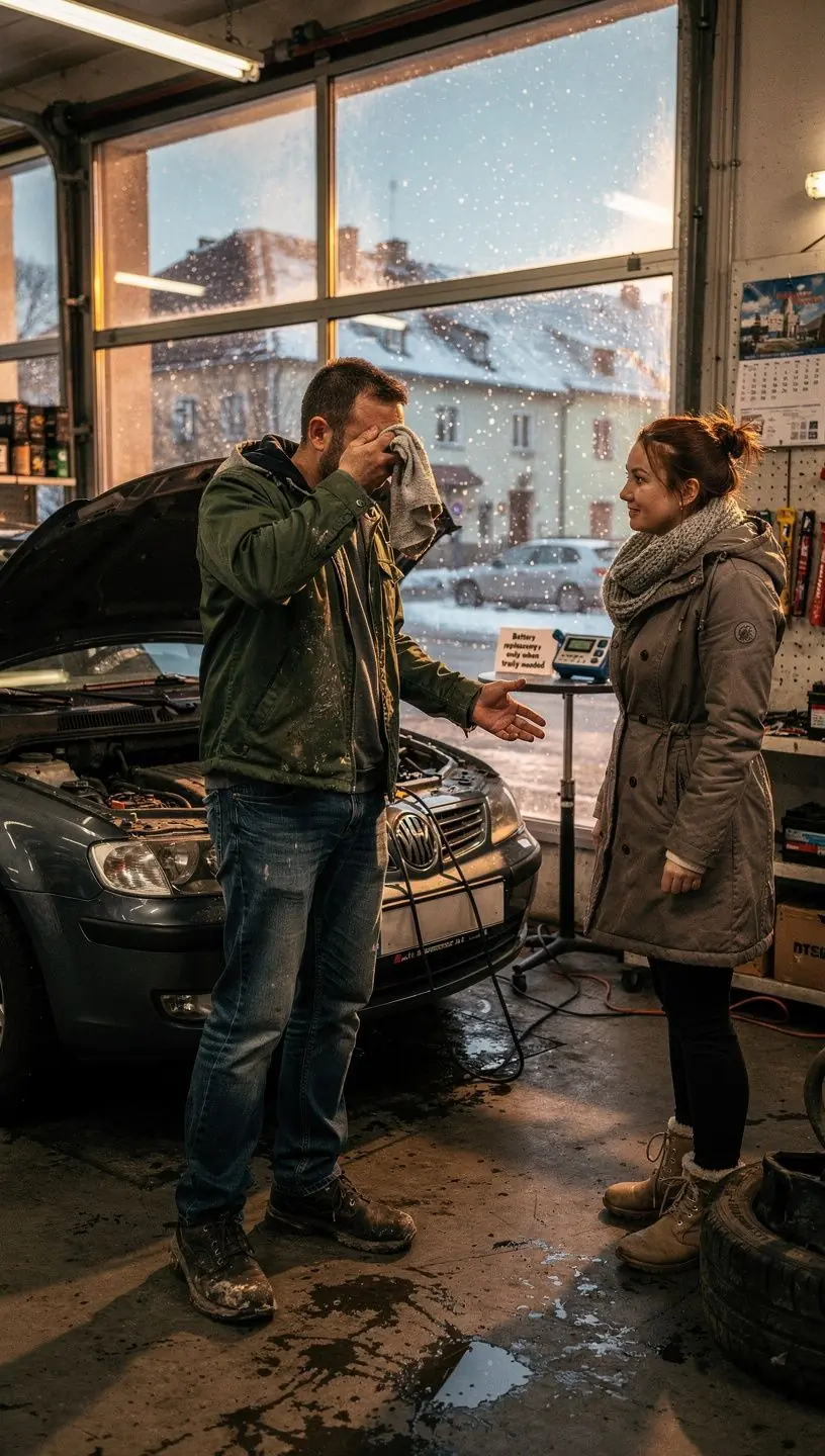 Údržba elektroinštalácie vozidla zabezpečujúca spoľahlivý štart aj po mrazoch.